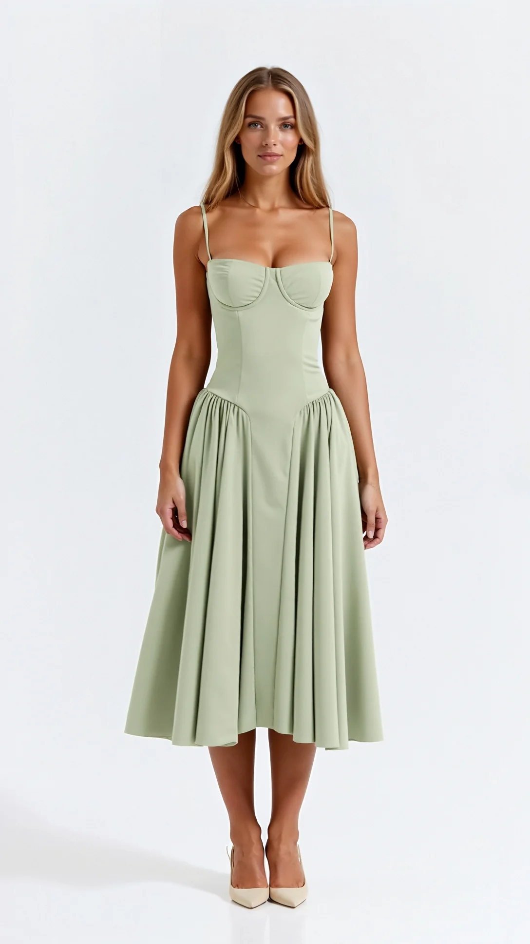 Odette Corset Midi Dress - Nurns