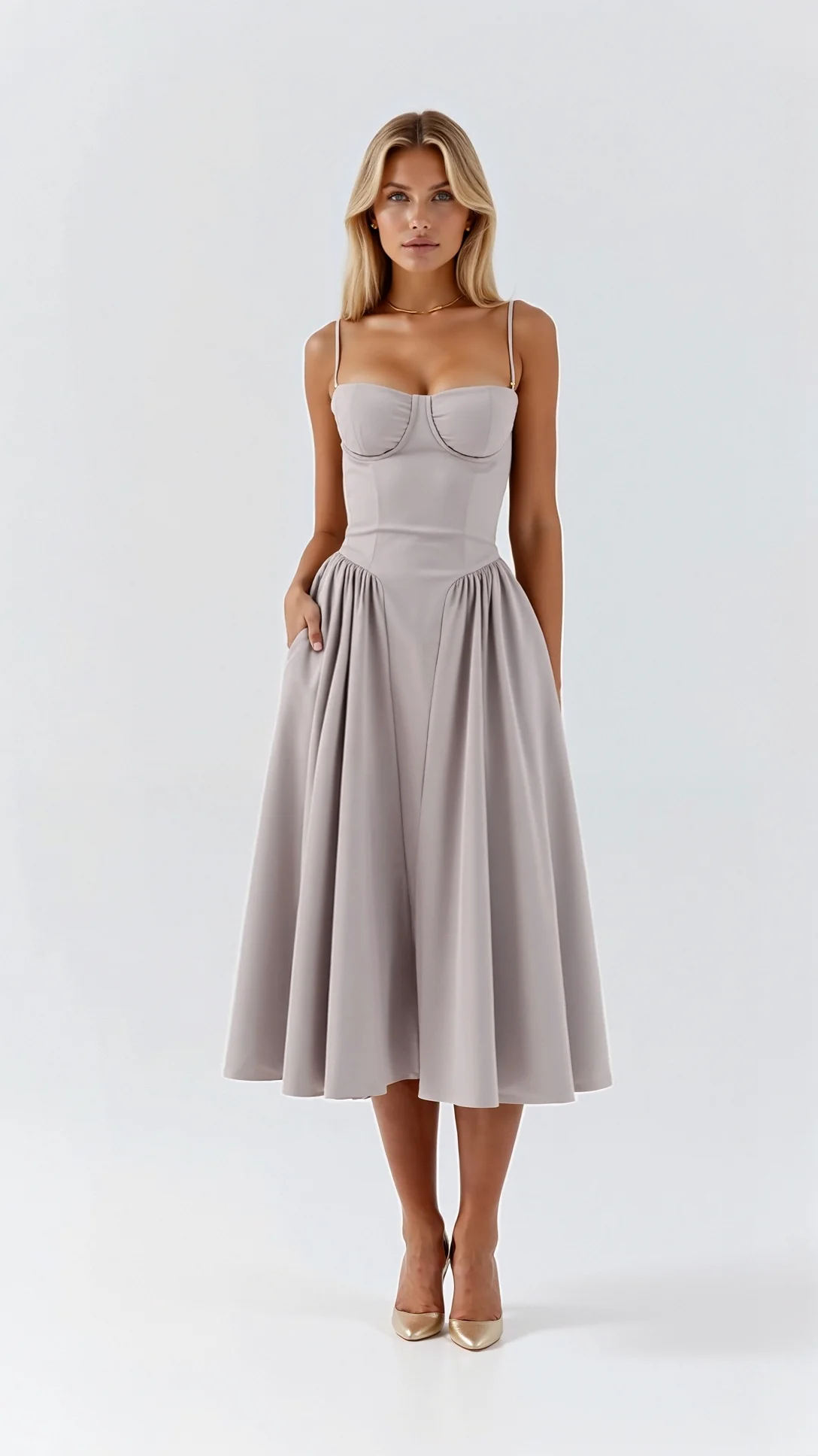Odette Corset Midi Dress - Nurns