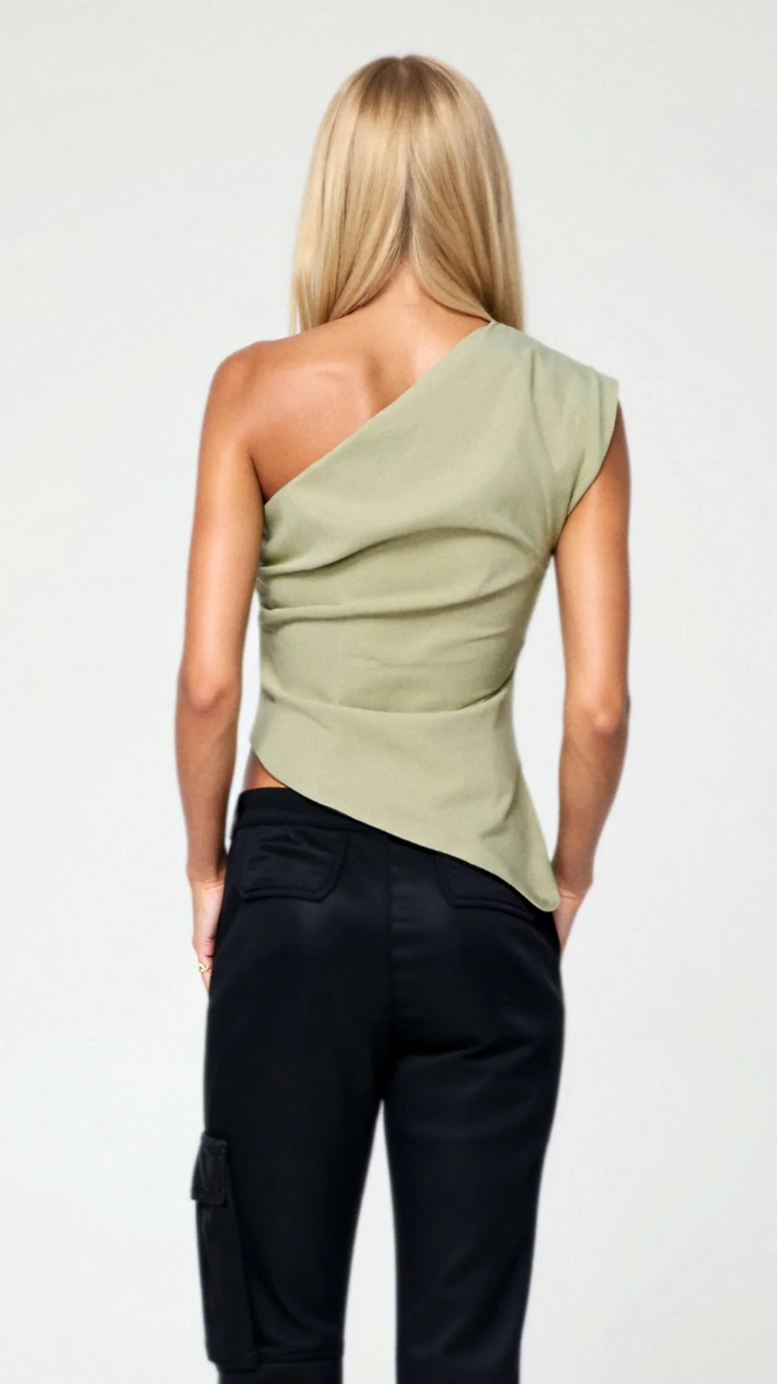 Selene Sleeveless One-Shoudler Top - Nurns