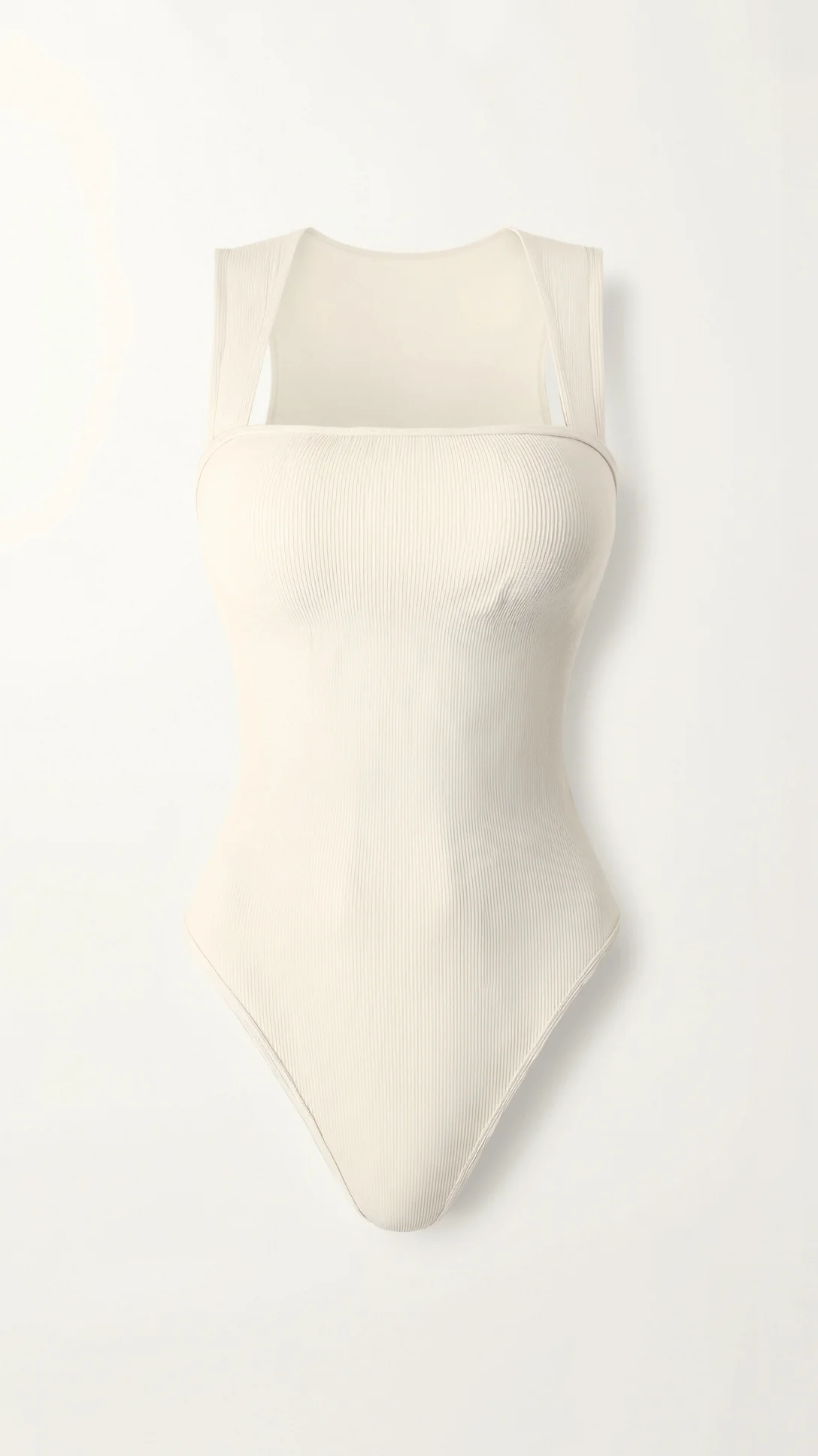 Ribbed Square Neck Bodysuit - Nurns