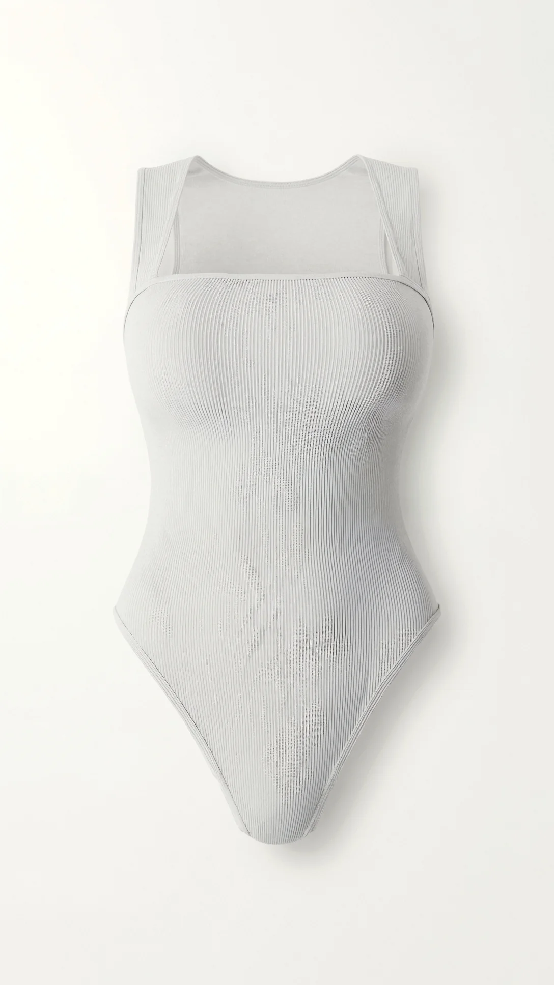 Ribbed Square Neck Bodysuit - Nurns