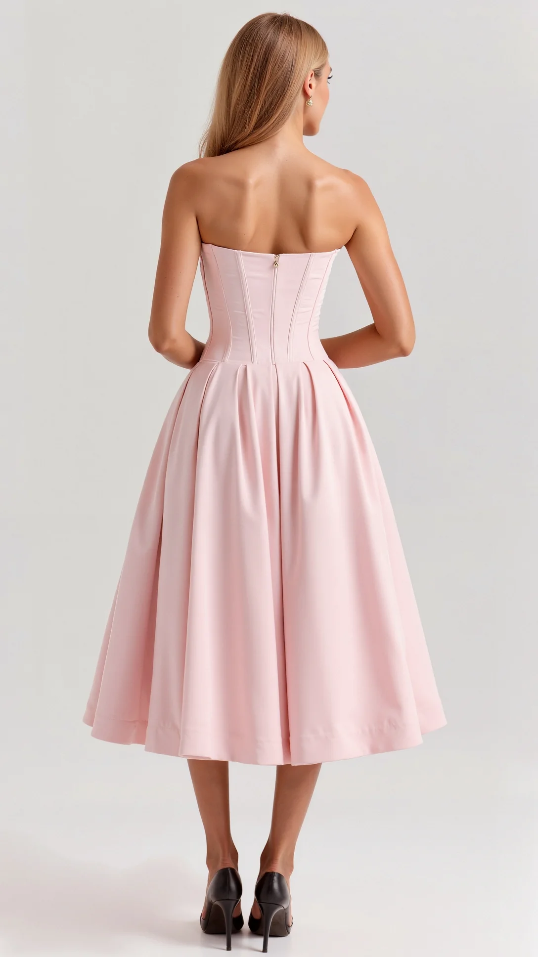 Celestia Strapless Midi Dress - Nurns