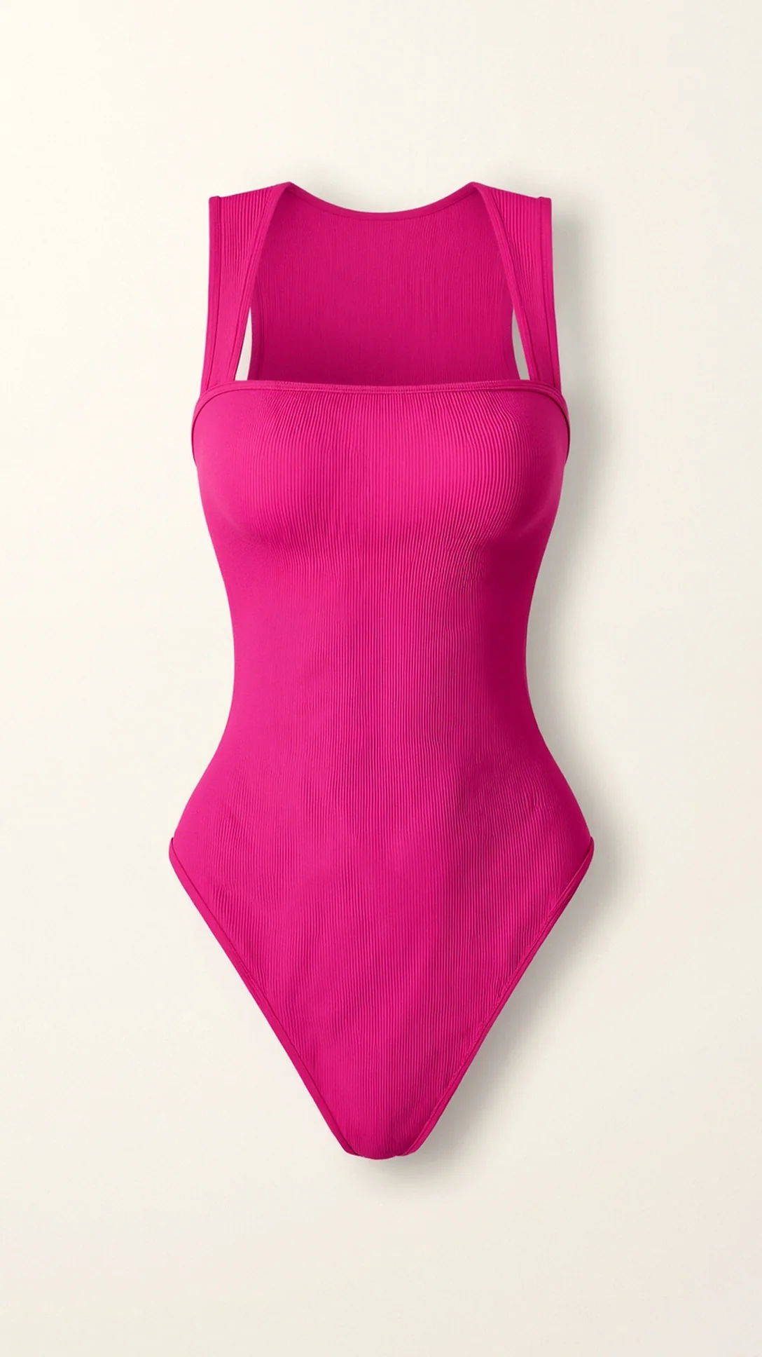 Ribbed Square Neck Bodysuit - Nurns