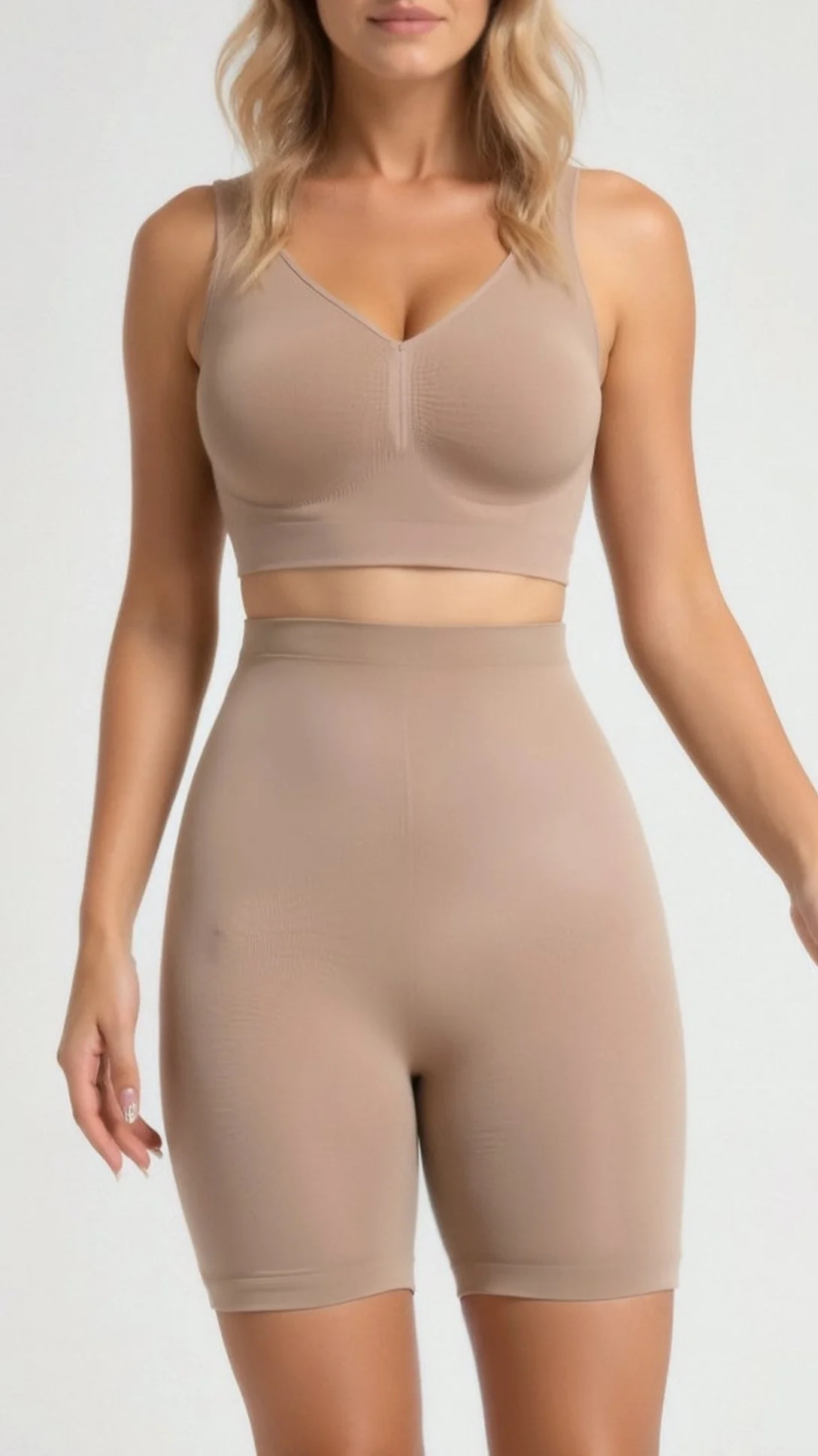Seamless High-Waisted Above the Knee Shorts - Nurns