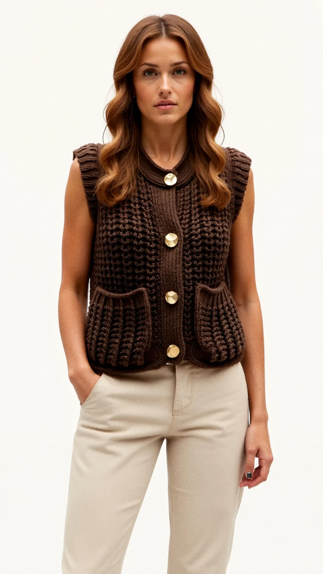 Philomena Knitted Waistcoat - Nurns