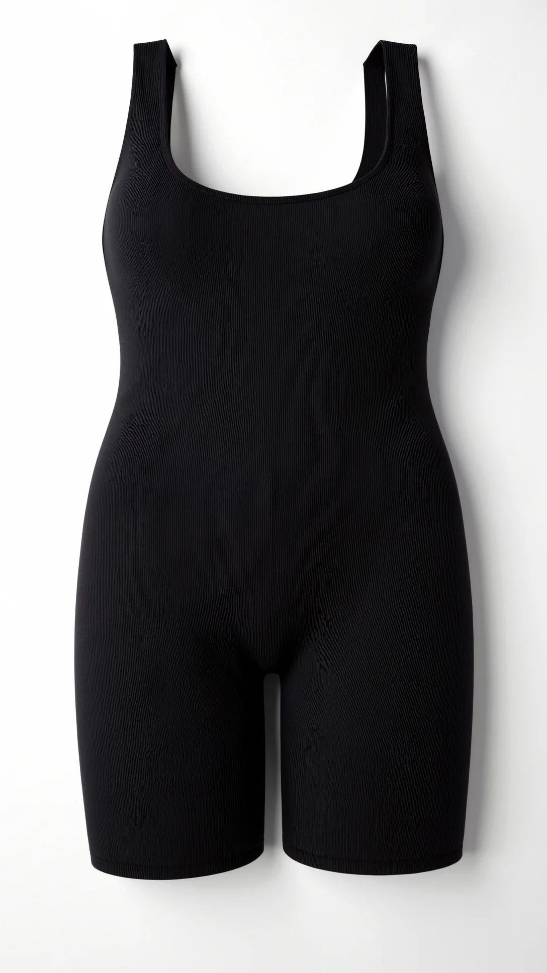 Ribbed Square Neck Briefs Bodysuit - Nurns