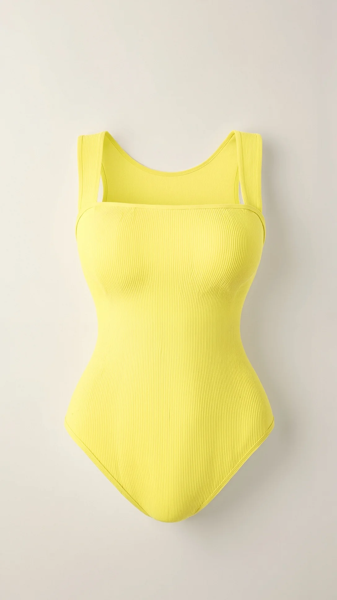 Ribbed Square Neck Bodysuit - Nurns