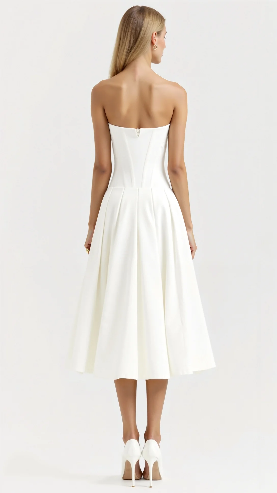 Celestia Strapless Midi Dress - Nurns