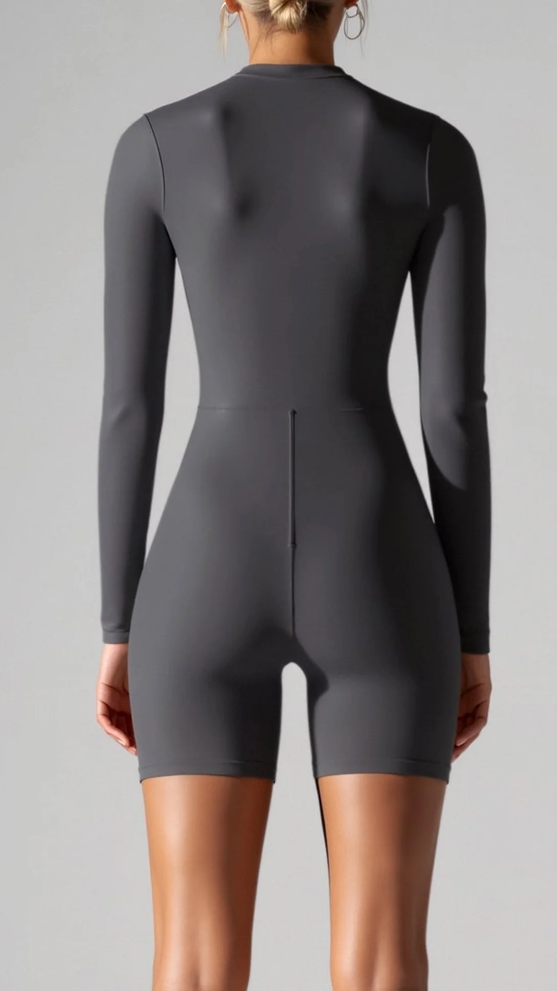 Seamless Long Sleeve Mid Thigh Bodysuit - Nurns