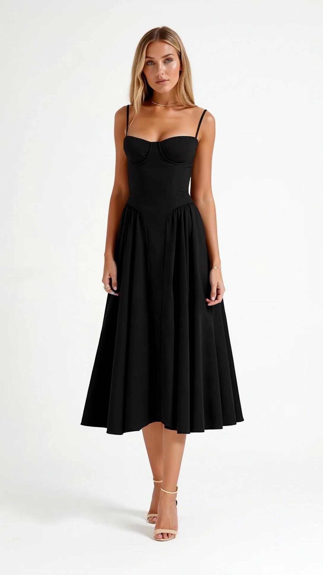 Odette Corset Midi Dress - Nurns