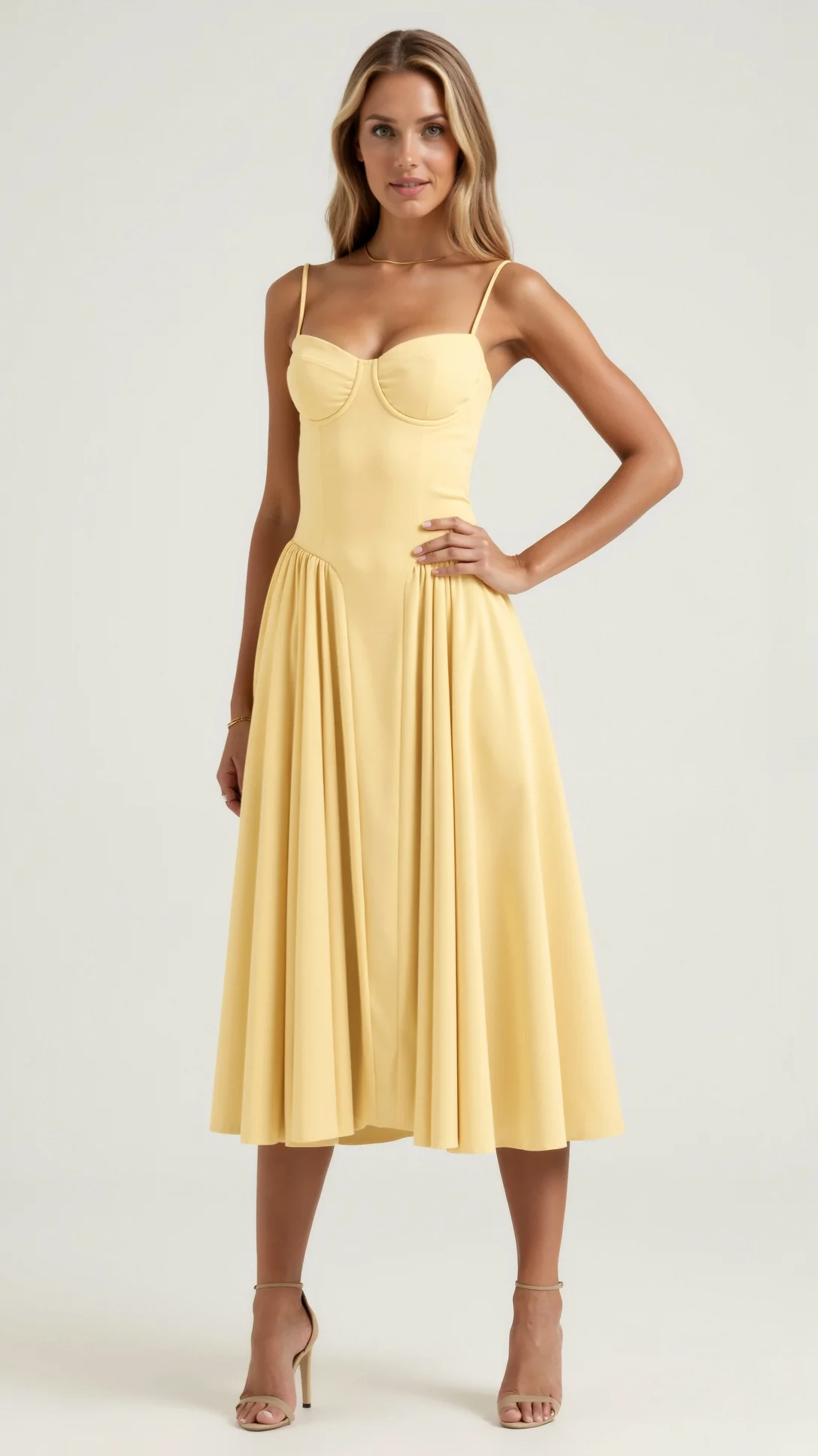 Odette Corset Midi Dress - Nurns
