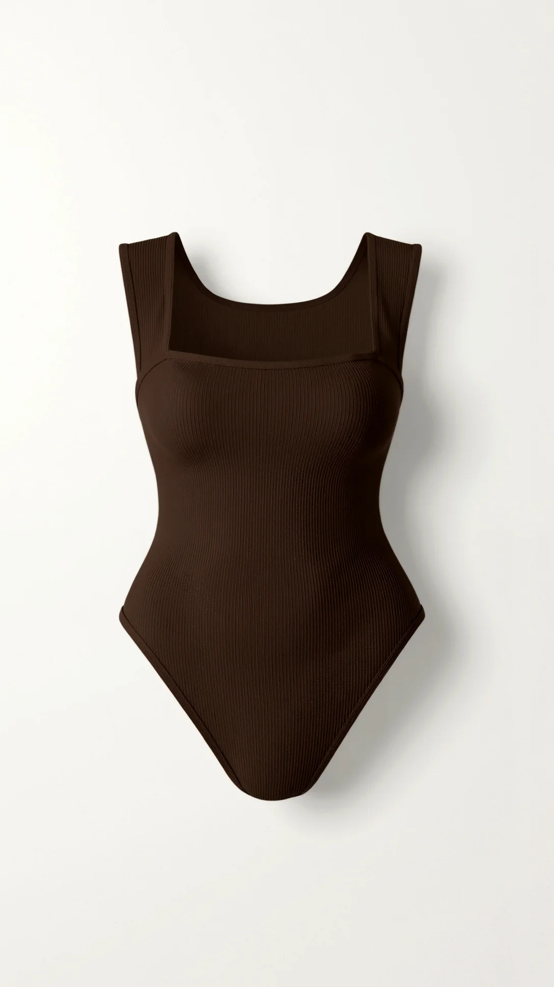 Ribbed Square Neck Bodysuit - Nurns
