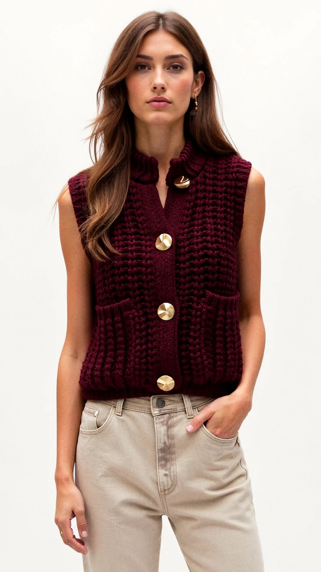 Philomena Knitted Waistcoat - Nurns