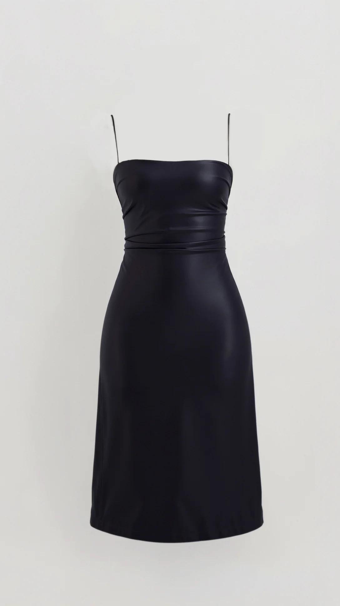 Camellia Vegan Leather Midi Dress - Nurns
