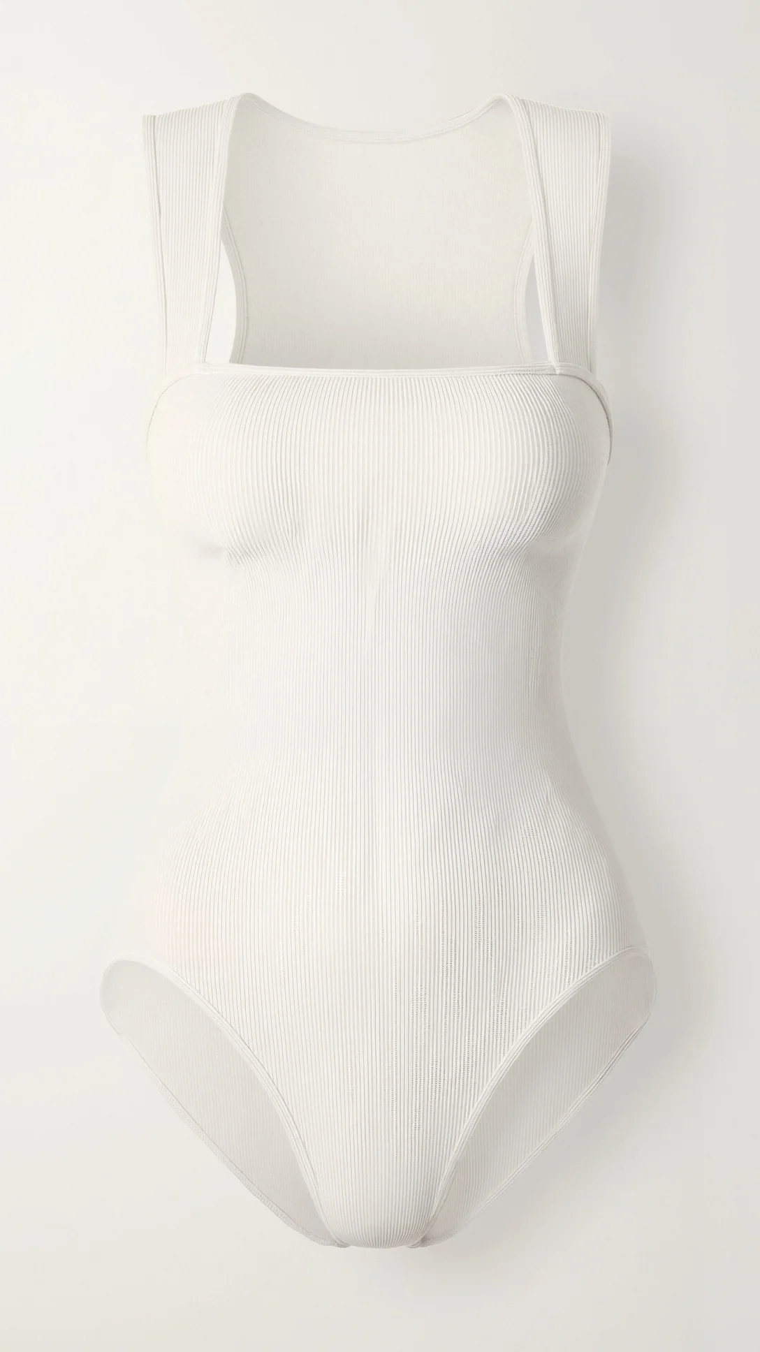 Ribbed Square Neck Bodysuit - Nurns