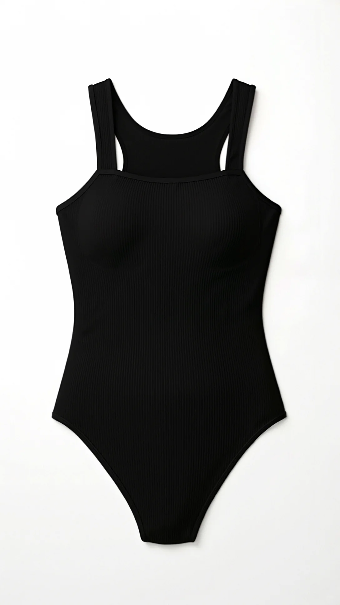 Ribbed Square Neck Bodysuit - Nurns