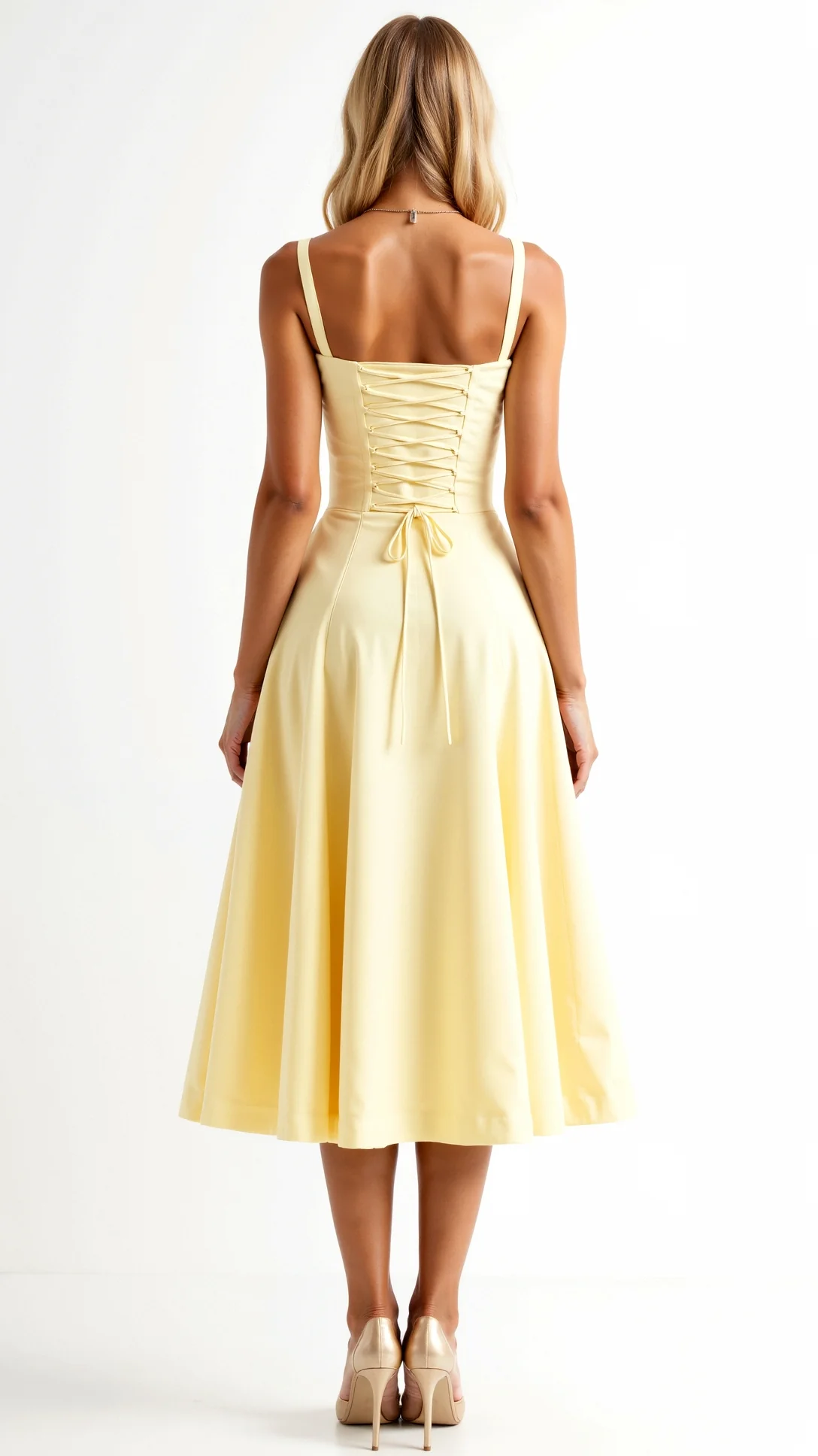 Jade Lace Up Midi Dress - Nurns