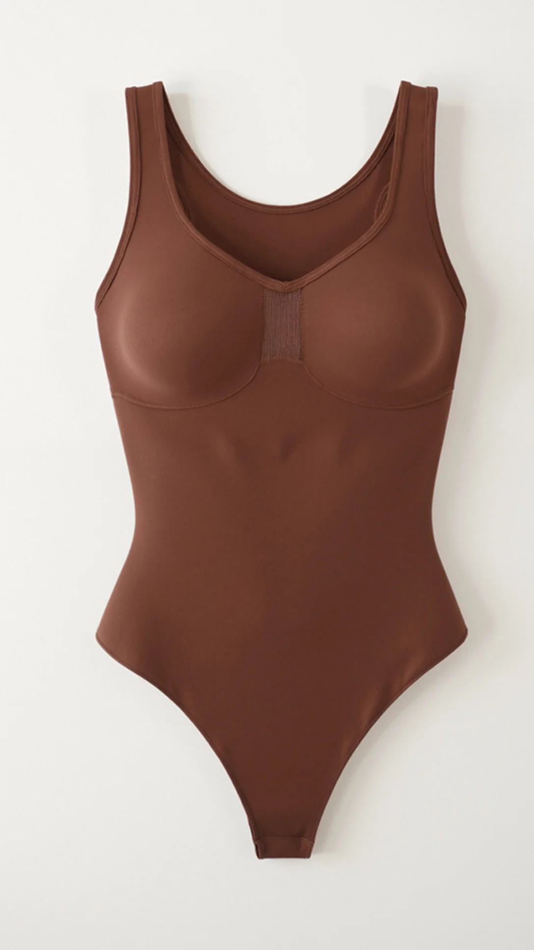 Seamless Scoop Neck Thong Bodysuit - Nurns