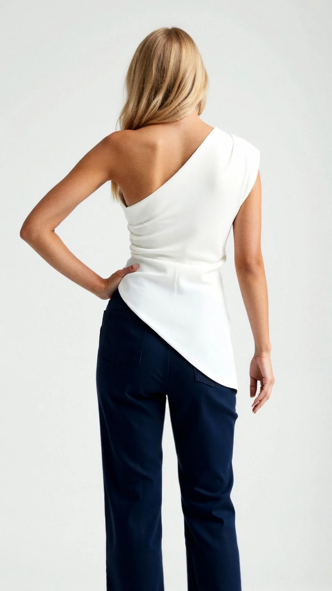 Selene Sleeveless One-Shoudler Top - Nurns