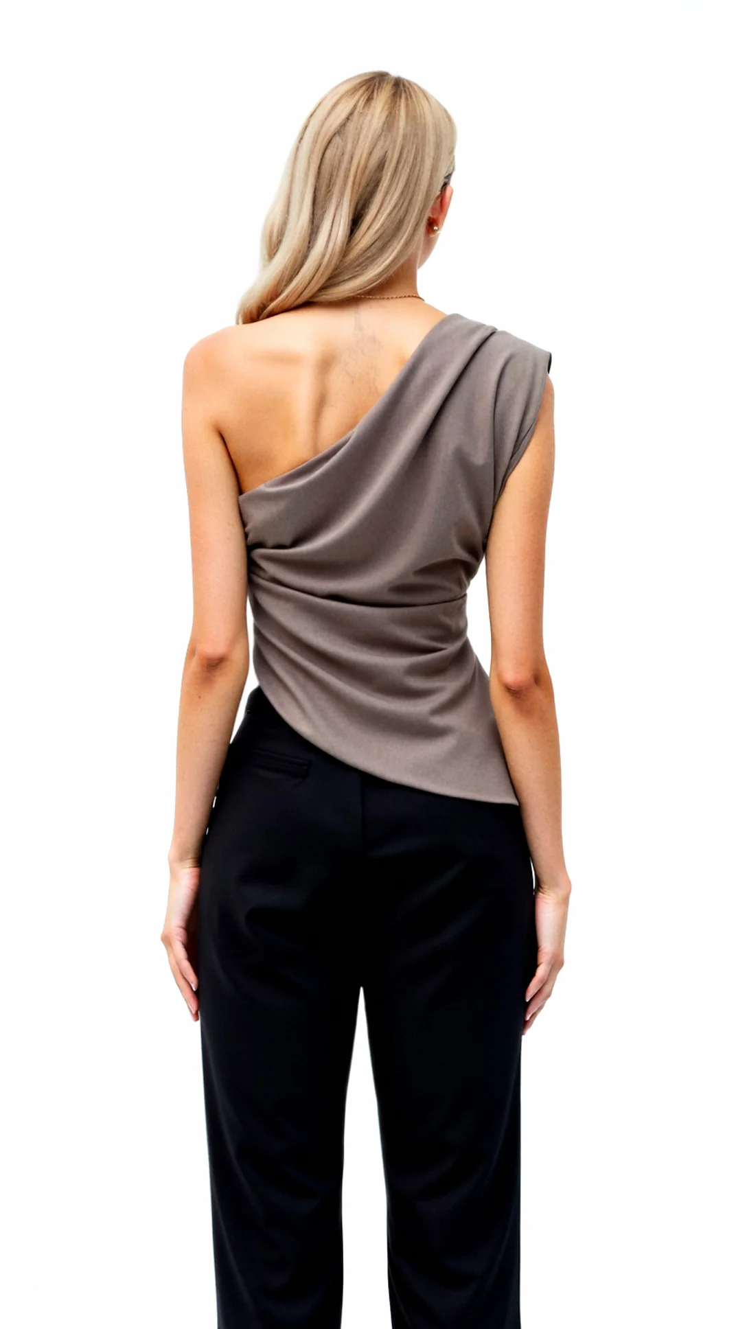 Selene Sleeveless One-Shoudler Top - Nurns
