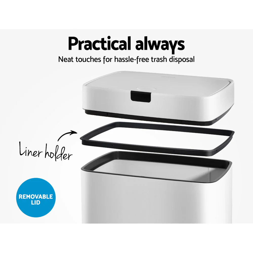 45L Sensor Bin White - Nurns