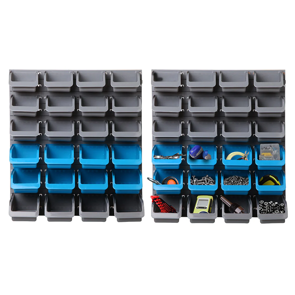 48 Bin Wall Mounted Rack Storage Organiser - Nurns