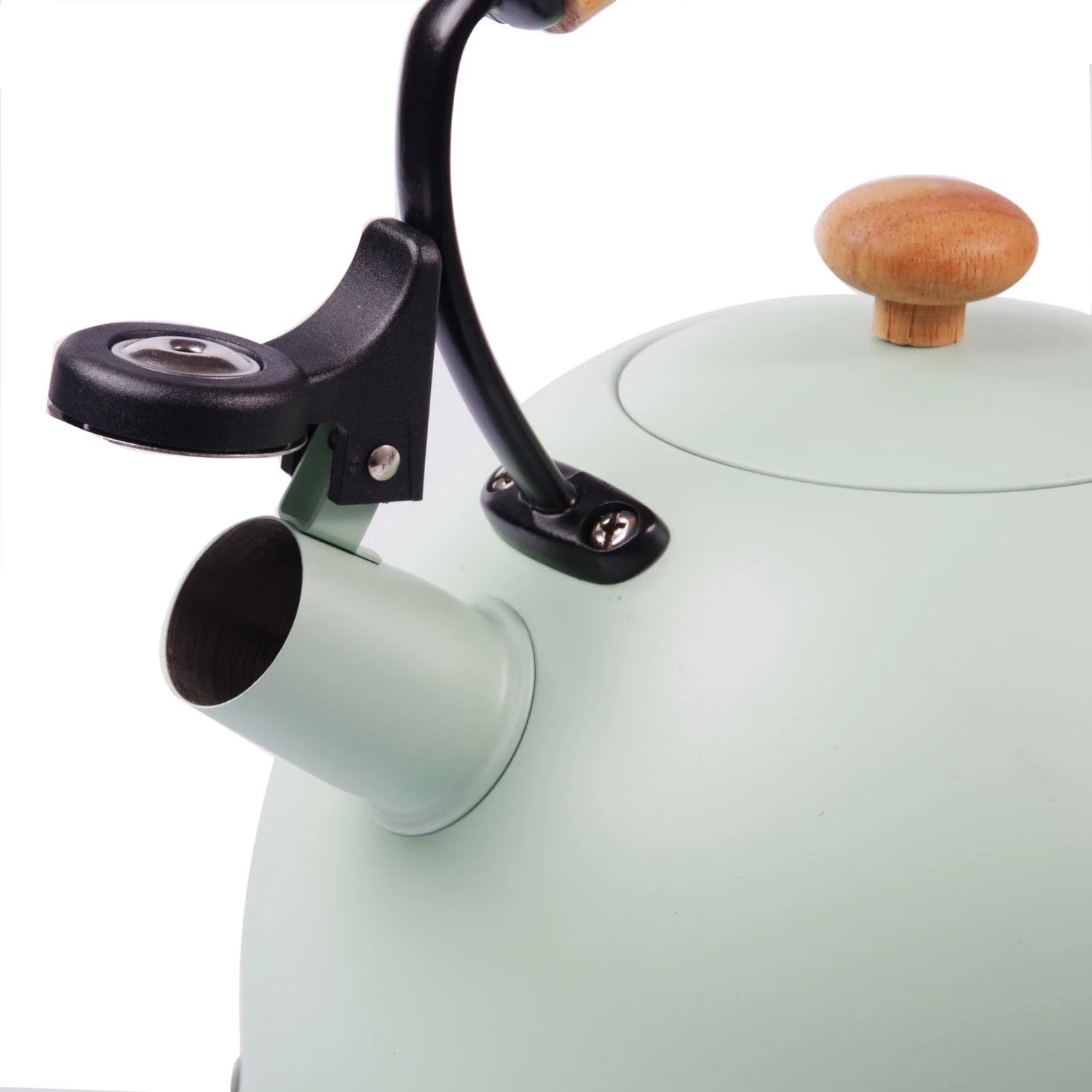3 Liter Tea Whistling Kettle Stainless Steel Modern Whistling Tea Pot for Stovetop - Nurns