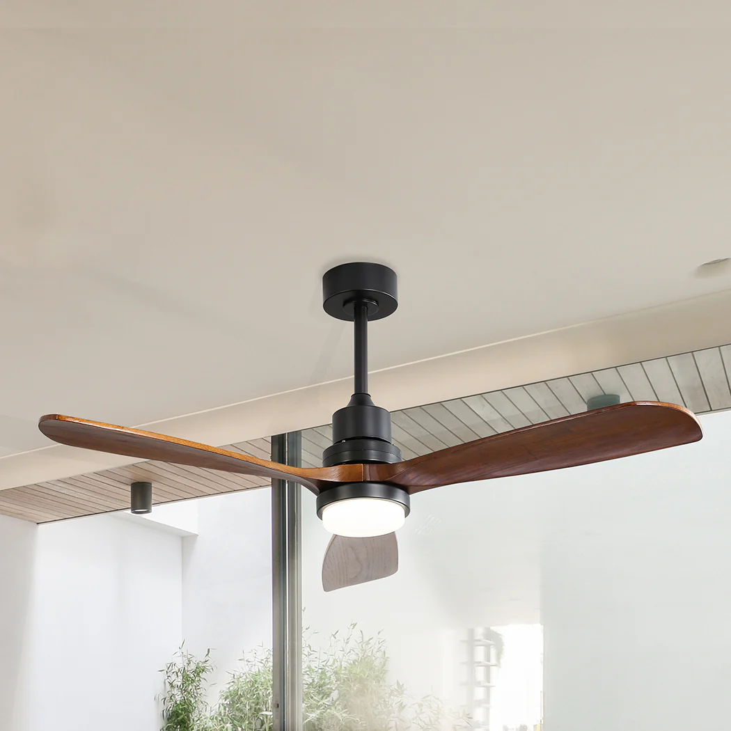 52'' Wood Ceiling Fan DC Motor - Walnut - Nurns