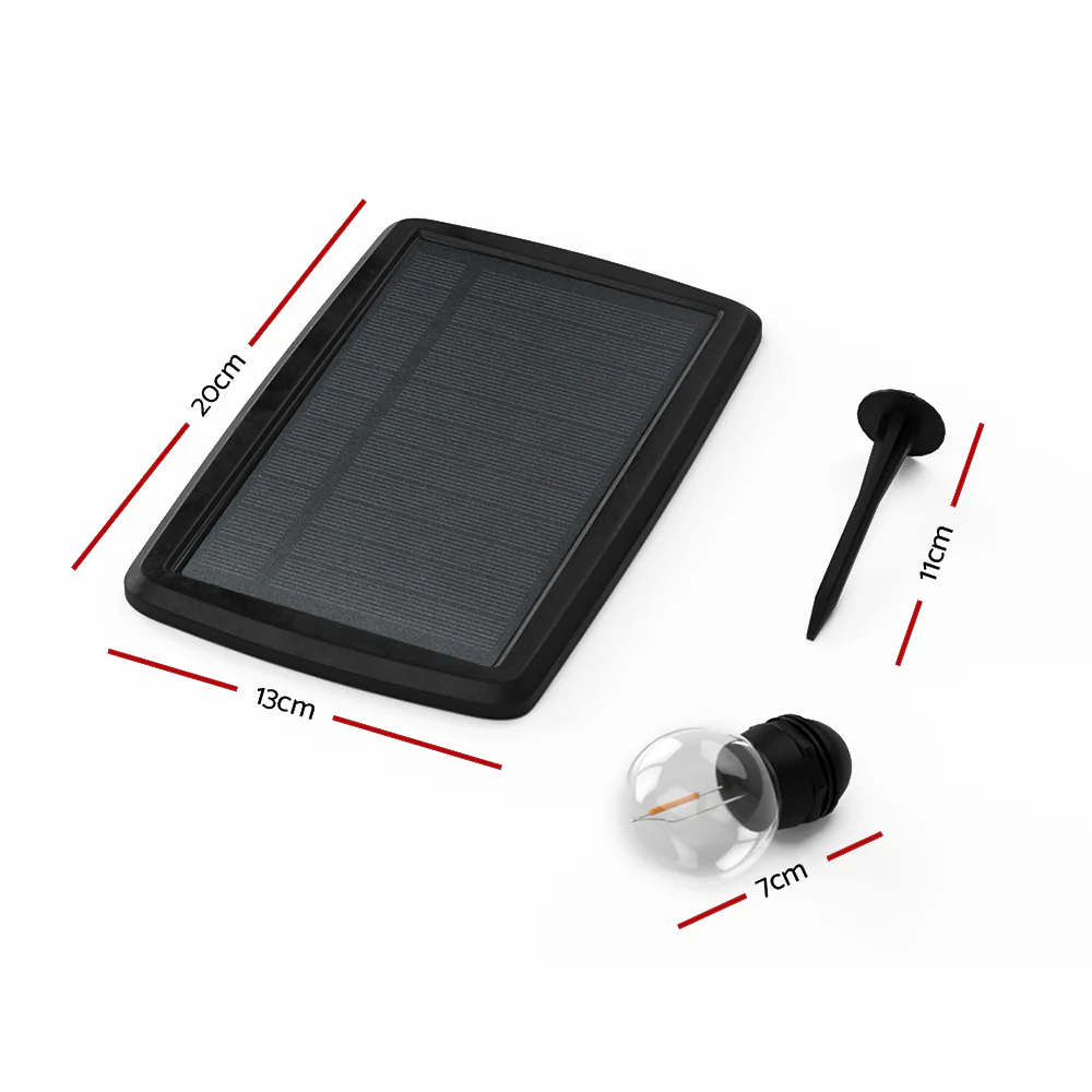 17m Solar Festoon Lights Outdoor LED String Light Christmas Wedding Decor - Nurns