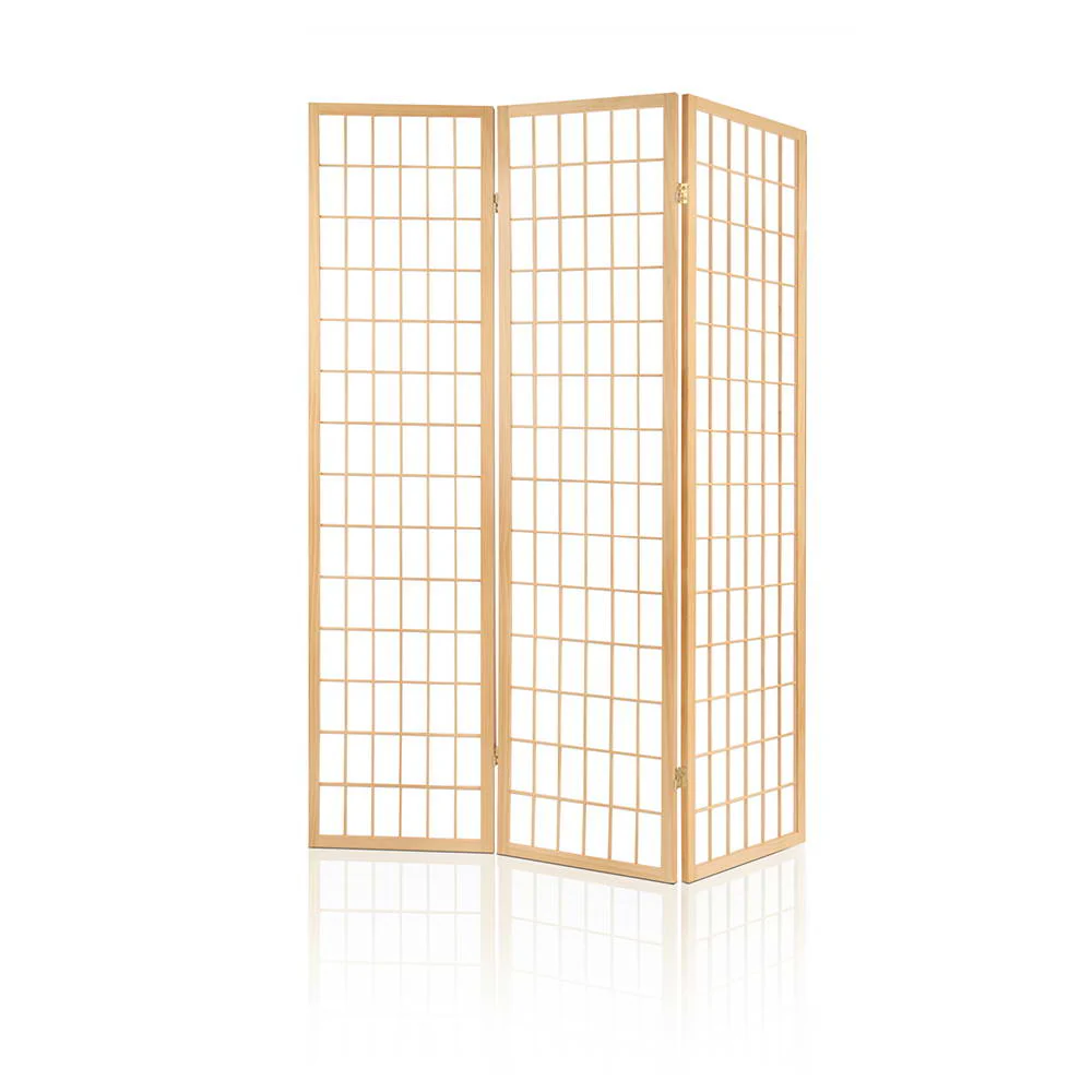 3 Panel Room Divider Screen 131x179cm - Natural - Nurns