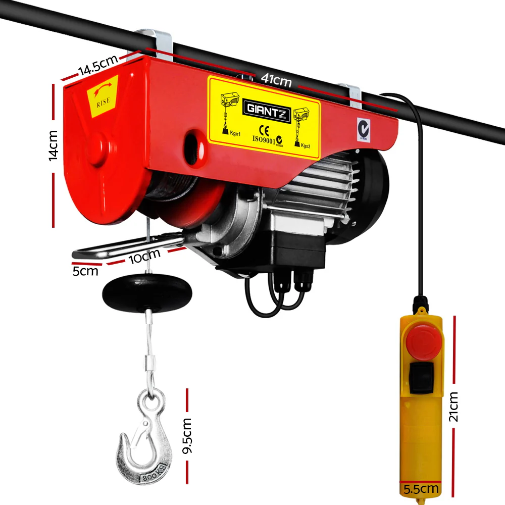 1300w Electric Hoist winch - Red - Nurns