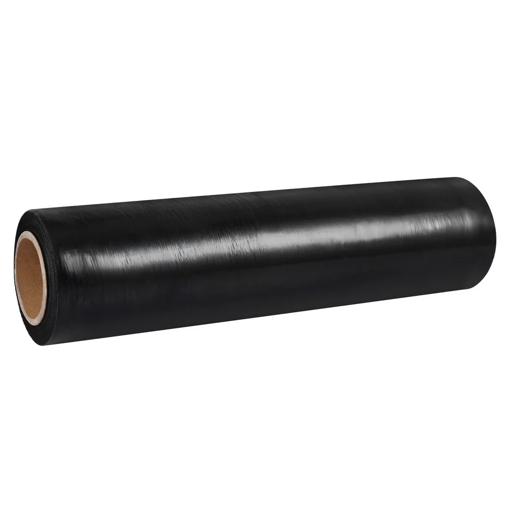 500mm x 400m Stretch Film Pallet Shrink Wrap 5 Rolls Package Use Plastic Black - Nurns
