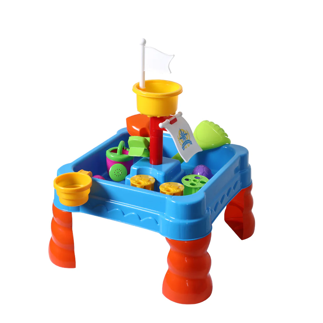 21-Piece Kids Sand Water Activity Play Table Child Fun Outdoor Sandpit Toys Set - Nurns