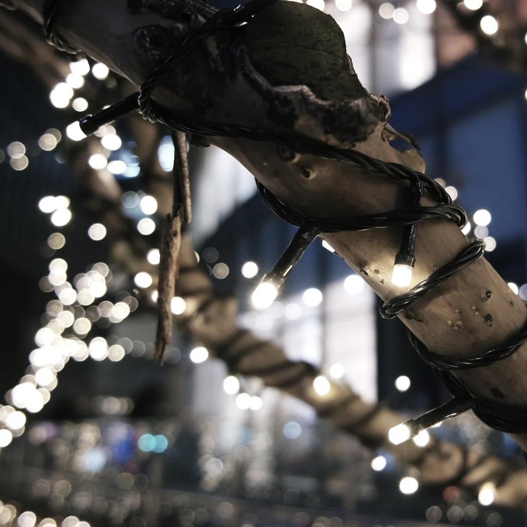 42M 400 LED Bulbs String Solar Powered Fairy Lights Garden Christmas Decor - Cool White - Nurns