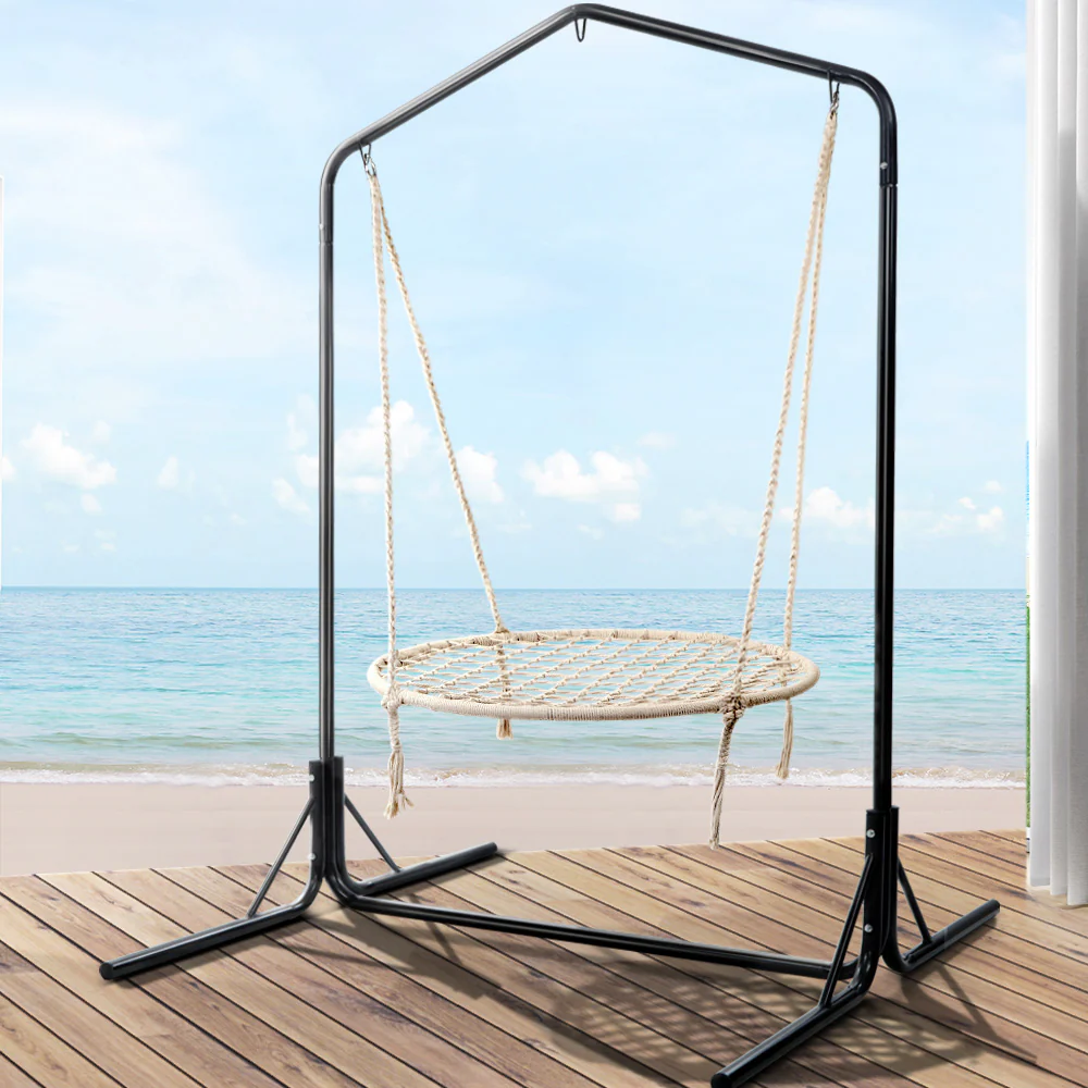 100cm Hammock Chair with Stand Nest Web Outdoor Swing - Nurns