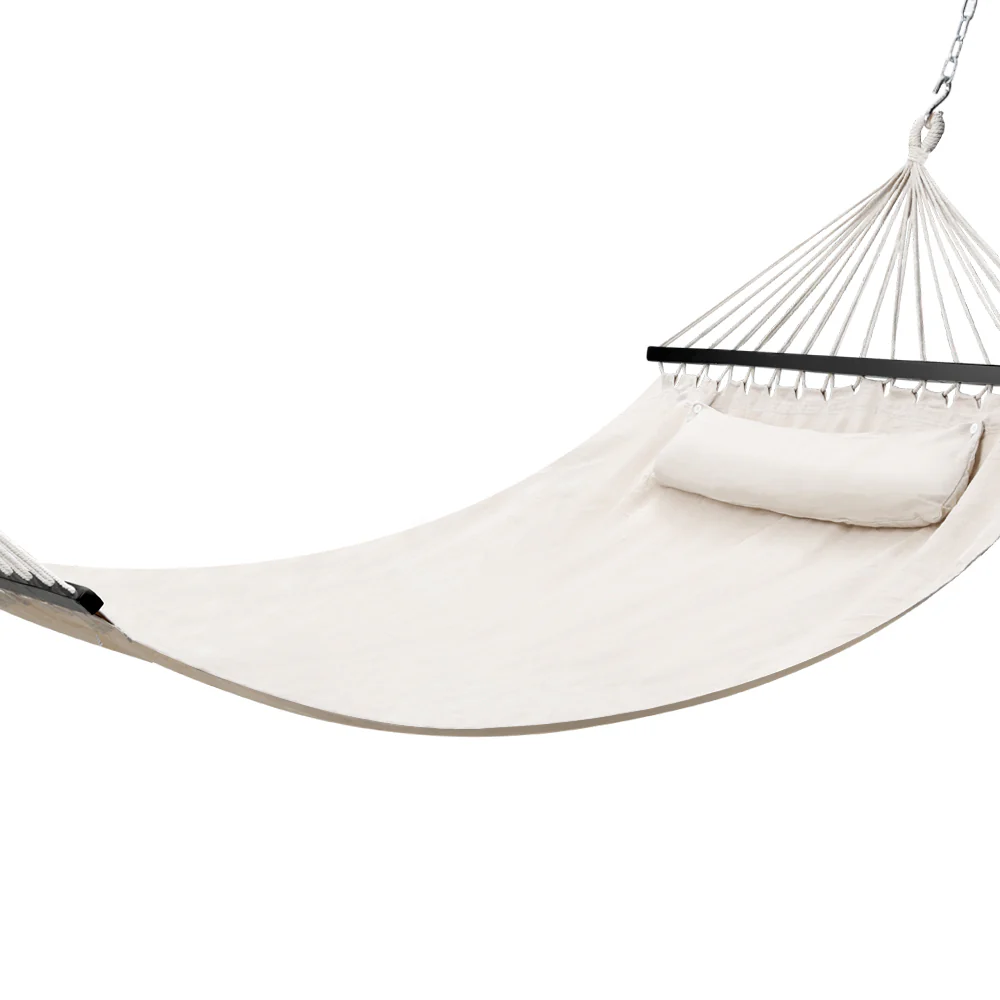 2-Seater Hammock Bed Outdoor Camping Portable Hanging Chair Pillow - Nurns