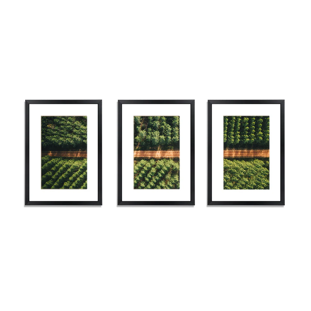 3-piece Photo Frame Wall Set A3 Picture Home Decor Art Gift Present Black - Nurns