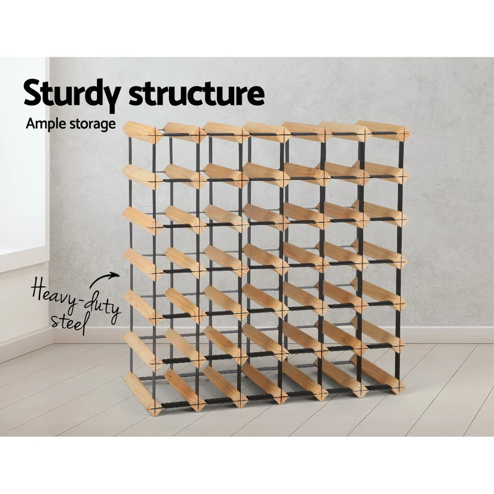 42 Bottle Timber Wine Rack - Nurns