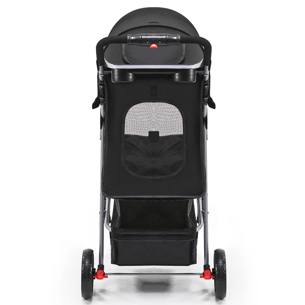 3 Wheel Pet Stroller - Black - Nurns
