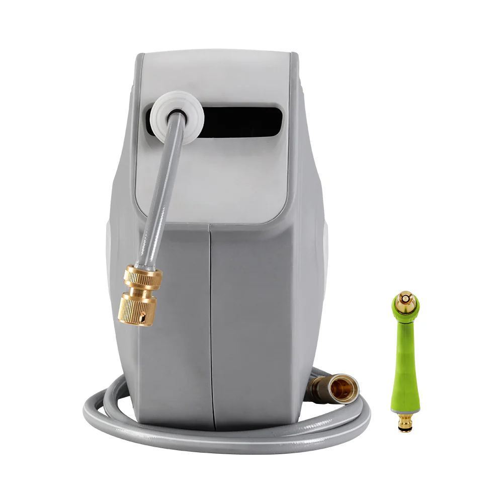 30M Retractable Hose Reel Garden Water Brass Auto Rewind Spray Gun - Nurns