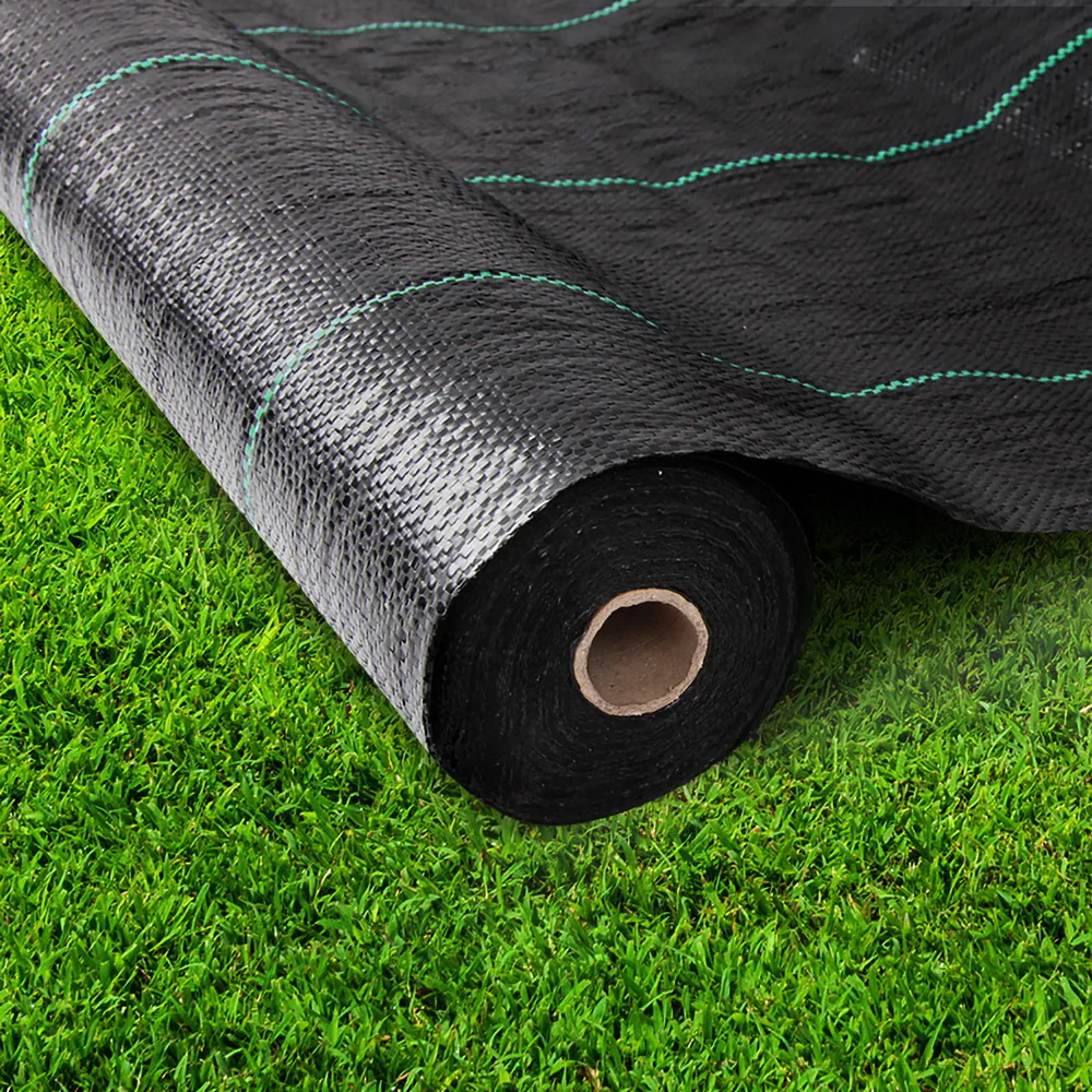 1.83mx30m Weedmat Weed Control Mat Woven Fabric Gardening Plant PE - Nurns