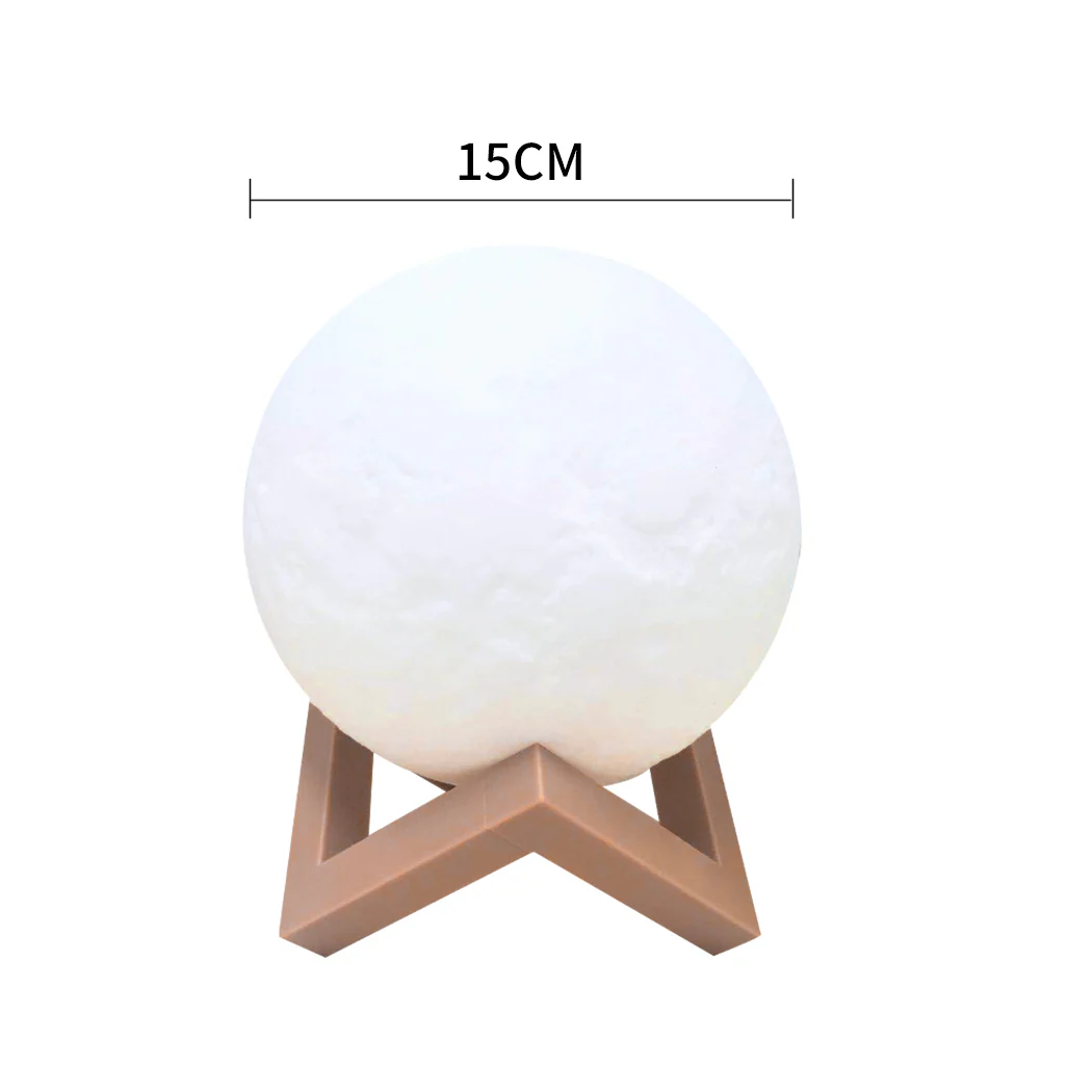 3D Magical Moon Lamp USB LED Night Light Moonlight Touch Sensor 15cm Diameter - Nurns