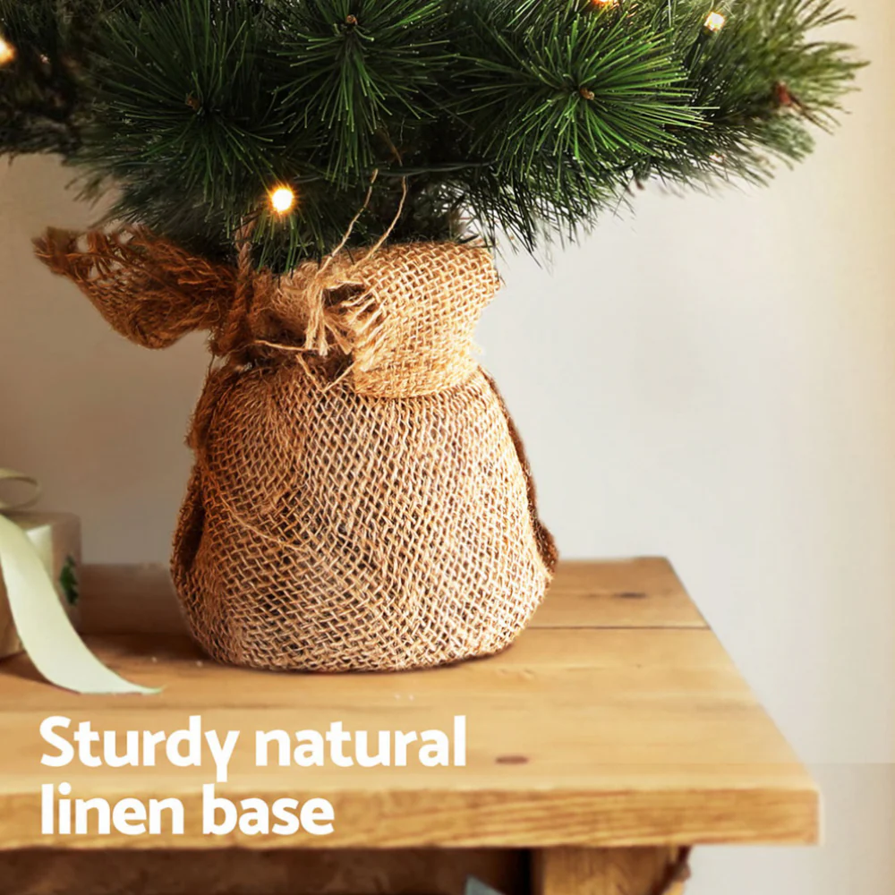 2ft 0.6m 50 LED Tabletop Christmas Tree 8-Light Modes Timer Function - Nurns