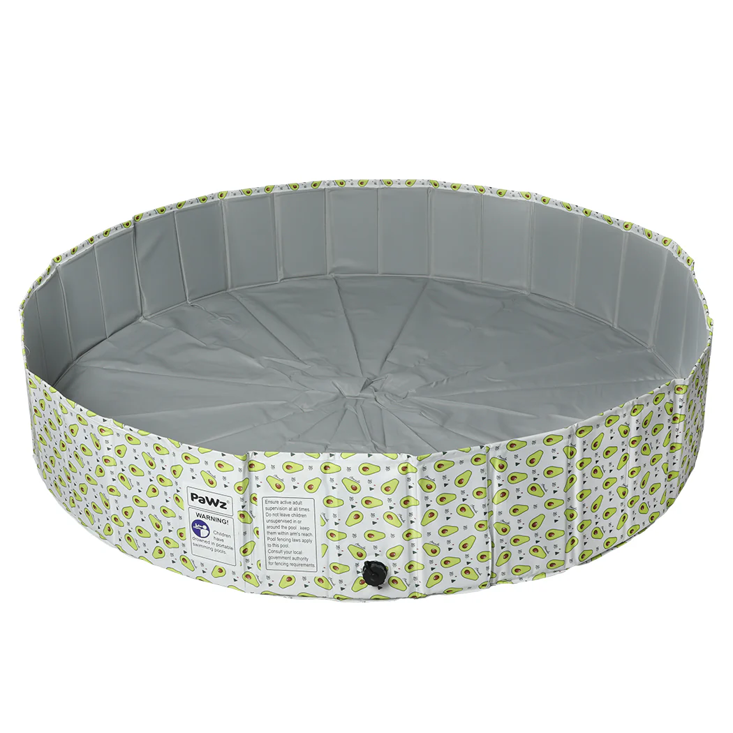 120cm Pet Dog Swimming Pool Cat Portable BathTub Kid Shower Washing Folding - Nurns