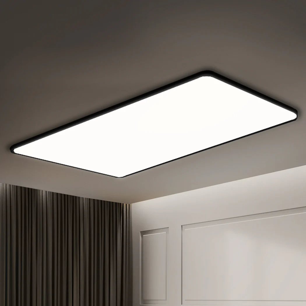 3-Colour Ultra-Thin 5cm Led Ceiling Light Modern Surface Mount 90W - Black - Nurns
