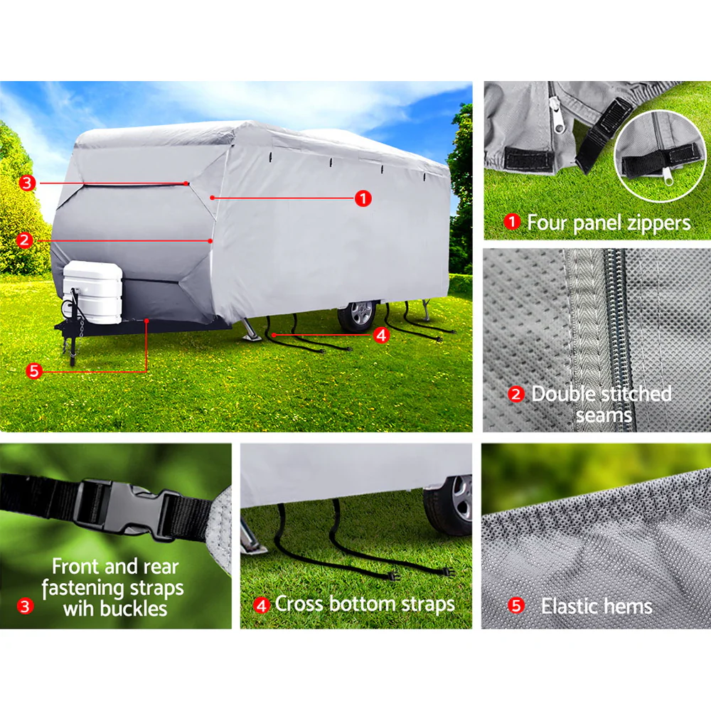 20-22ft Caravan Cover Campervan 4 Layer UV Water Resistant - Nurns