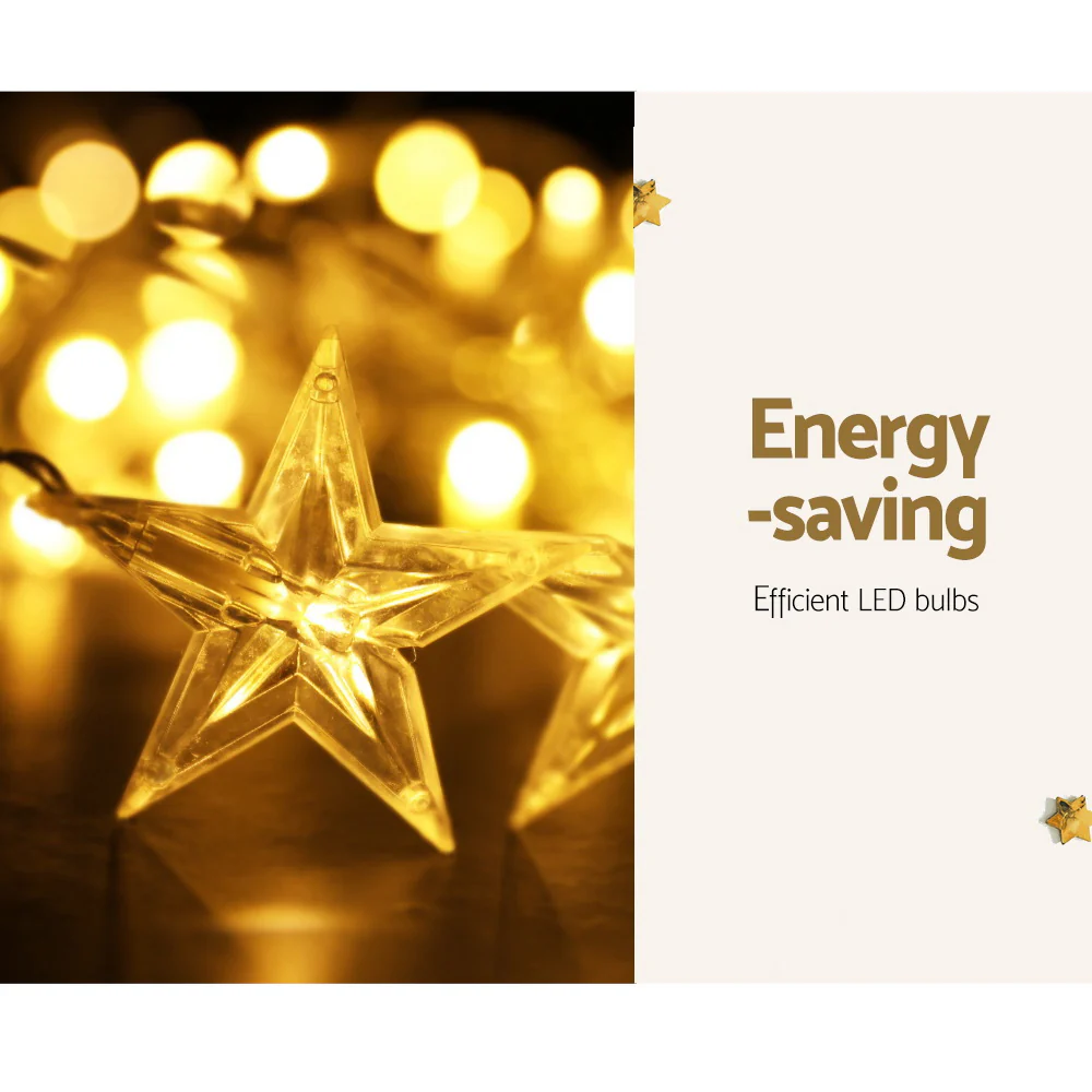 3M Christmas Icicle Lights String Lights 80 LED Solar Powered - Nurns