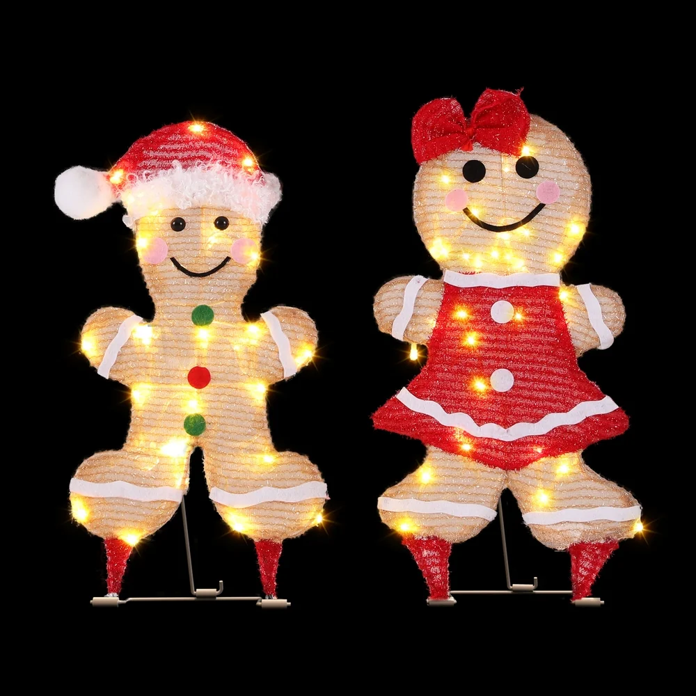 30 LED Christmas Lights Gingerbread Motif Fairy Light Decoration - Nurns