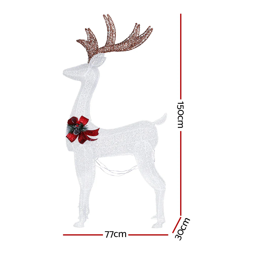 1.5M Christmas Lights Reindeer 100 LED Decorations - Nurns