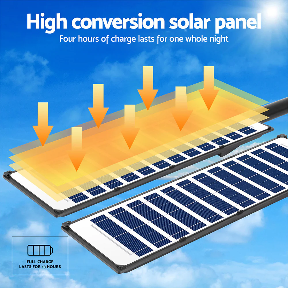 320 LED Solar Street Light Flood Motion Sensor Remote - Nurns